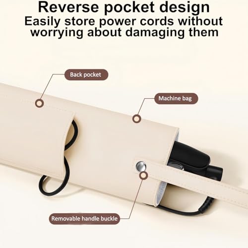 BUBM Hot Iron Holder & Mat, Heat Resistant Hair Tools Travel Bag Portable Organizer Cover Pouch for Curling Irons, Flat Irons, Hair Straightener and Styling (Beige) - color: Beige