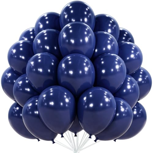 PartyWoo Navy Blue Balloons 100pcs 12 Inch Dark Blue Latex Helium Balloons for Graduation New Year Wedding Sports Theme Boy Baby Shower Men Birthday Bachelorette Party Decorations Blue-Z90 - color: Blue-z90, size: 12 inch