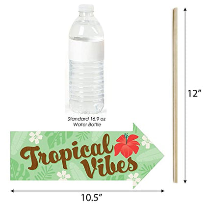Big Dot of Happiness Funny Tropical Luau - Hawaiian Beach Party Photo Booth Props Kit - 10 Piece