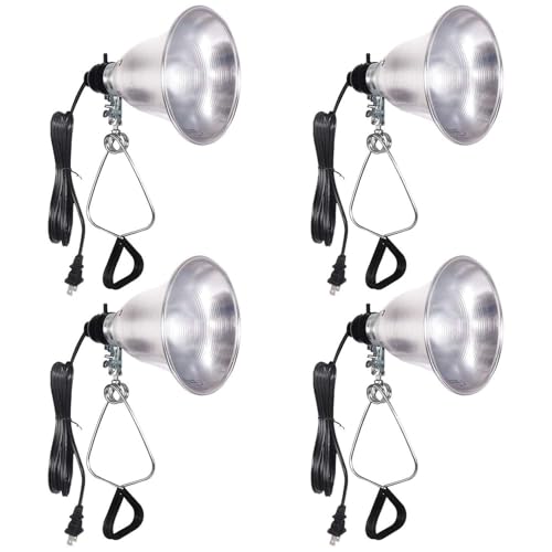 Simple Deluxe 4-Pack Clamp Lamp Light with 5.5 Inch Aluminum Reflector up to 60 Watt E26 (no Bulb Included), 6 Feet Cord - size: 5.5 Inch (60 Watts), style: 4-Pack