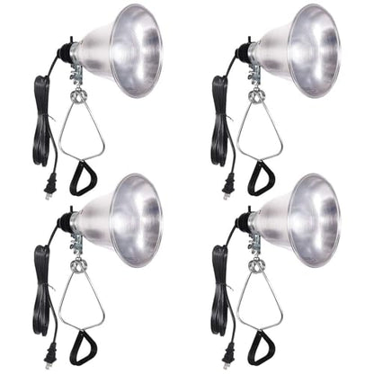 Simple Deluxe 4-Pack Clamp Lamp Light with 5.5 Inch Aluminum Reflector up to 60 Watt E26 (no Bulb Included), 6 Feet Cord - size: 5.5 Inch (60 Watts), style: 4-Pack