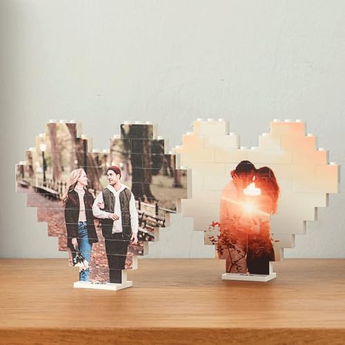 NAZENTI Personalized Building Brick Photo Block, Customized Photo Block Gifts for Adults, Couples, Picture Blocks for Wedding, Family, or Friends,Valentine’s Day, Gifts for Valentine 2026 Women Men Design 01 - color: Design 1