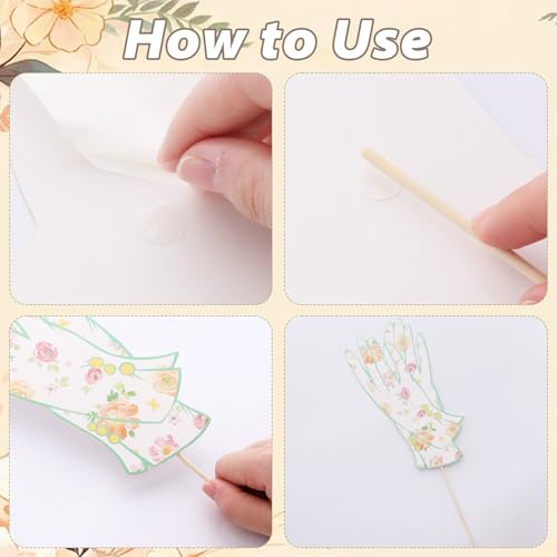 14Pcs Tea Party Decorations Photo Booth Props Tea Party Accessories for Women for Garden Party Birthday Shower