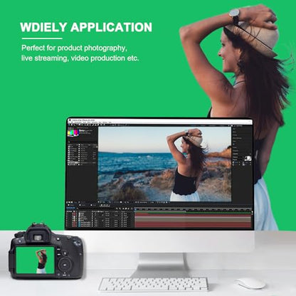 Aimosen 10x10FT Green Screen Backdrop for Photography, Large Background for Zoom Meetings, High Density Polyester Fabric Chromakey Backdrop Curtain for Video Photoshoot Studio Gaming - color: Green