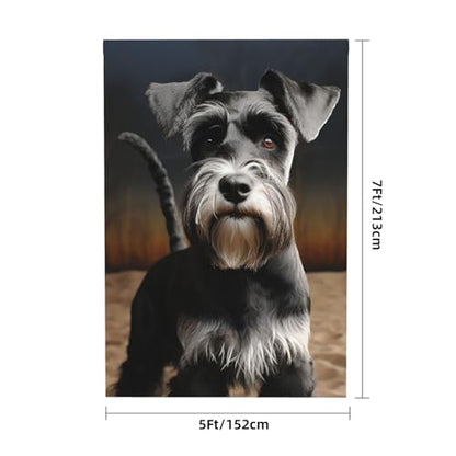 Animal Schnauzer Dog Backdrop Background for Photography 5x7ft Photobooth Professional Photo Backdrop Curtains Video Photography Studio Photo Backgrounds Banner Booth Background Screen Parties - color: Animal Schnauzer Dog