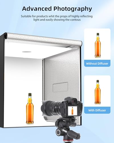 Glendan 32"x32" Light Box Photography, Large Photo Light Box with 3 Light Panels, 792 LED Beads, CRI >95, Professional Photo Booth Shooting Tent Kit with 4 Color Backdrops for Product Photography - size: 32*32 Inch