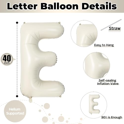 40 Inch Beige HOME Balloon for Housewarming Party Decorations, Large Cream New Home Welcome Balloon Letter Banner, Ivory White Sand Balloons Sign for Sweet House Warming Homecoming Party Decor - color: Cream - Home