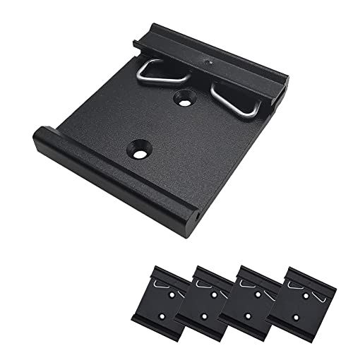 1.73" Width DIN Rail Mounting Clip, Universal Aluminum Alloy Bracket, Snap-in Fixed Clamp for 35mm Slotted DIN Rail, 4-Pack - size: 1.73 Width DIN Rail Mounting Clip