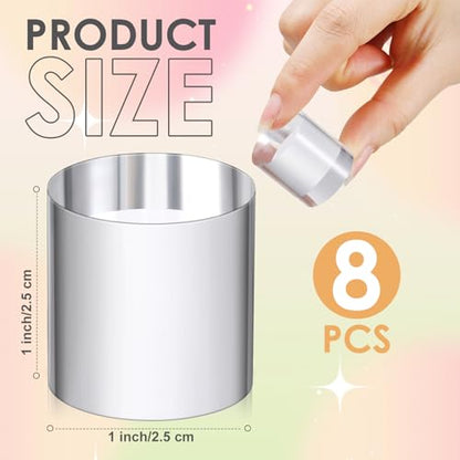 Remerry 8 Pcs Acrylic Round Blocks for Display Clear Polished Blocks Display Clear Acrylic Edge Polished Base Exhibition Riser for Table Showing Cosmetics Collectibles (1 x 1 x 1 Inches) - size: 1 X 1 X 1 Inches