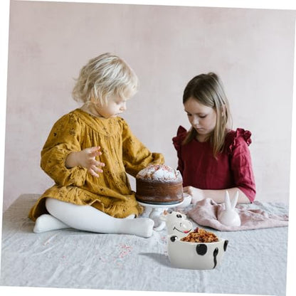 Creative Ceramic Cartoon Animal Bowl for Multi-purpose Soup and Snack Container Cute Cow Shape Tableware for Boys and Food-grade Material and Photo Prop