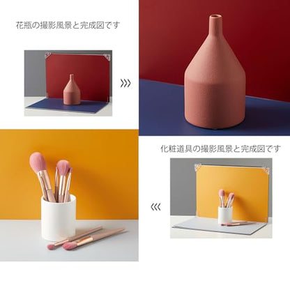 8Pcs 16Patterns Table Top Small Food Background Kit Makeup Product Shooting Backdrop Photo Backdrop Board Product Photography for Mini Items Photography and Video Recording(Small Size 16.5x11.7in)