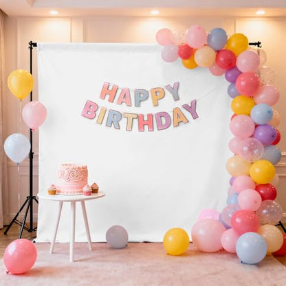 White Screen Backdrop for Photography 5x7ft Zoom Meeting, Game Live Steaming and Photo Studio Shooting Props - color: White, size: 5x7ft