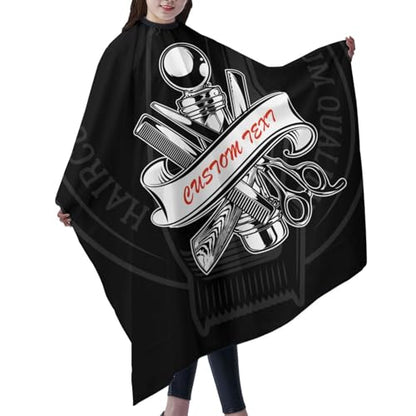Custom Barber Cape, Personalized Haircut Salon Cape for Men - color: Barber Style 4