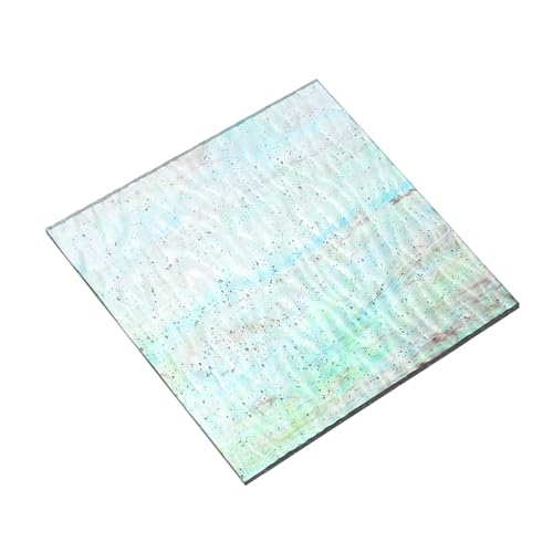 MECCANIXITY Stained Glass Sheet Mosaic Tile 3.9 Inch x 3.9 Inch Cyan Stained Glass Sheets for Crafts DIY, Art Project - color: Cyan
