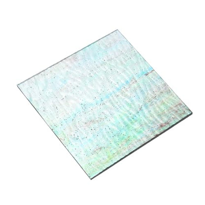 MECCANIXITY Stained Glass Sheet Mosaic Tile 3.9 Inch x 3.9 Inch Cyan Stained Glass Sheets for Crafts DIY, Art Project - color: Cyan