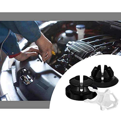 ASUBHA 30 PCS Hood Prop Rod Holder, Hood Clips, Hood Rod Clip, Car Hood Rod Grommet Clips for Most Cars Bracket Decorative Clip Compatible with 91503-SS0-003, for Most Car Automobile, Black White