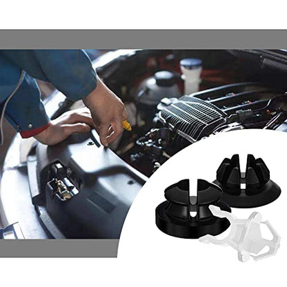 ASUBHA 30 PCS Hood Prop Rod Holder, Hood Clips, Hood Rod Clip, Car Hood Rod Grommet Clips for Most Cars Bracket Decorative Clip Compatible with 91503-SS0-003, for Most Car Automobile, Black White