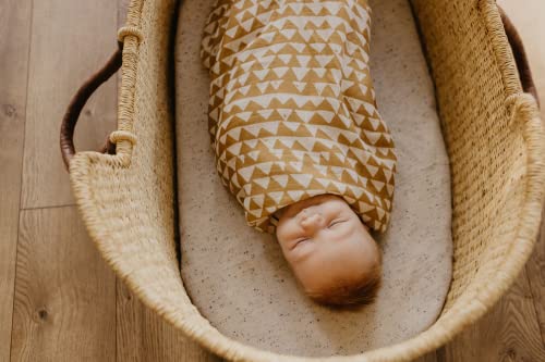 Mini Wander Swaddles for Newborns Muslin Swaddle Blankets - Breathable Soft Gender Neutral Receiving Blanket Baby Essentials | 47 x 47 Cotton - (Mountains (Honey Gold)) - color: Mountains (Honey Gold)