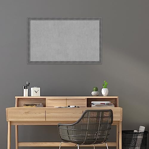Amanti Art Blue Framed Magnetic Board 26x42 Large Vision Board for use with Magnets, 100% Metal Sheet to Display Items as Office Decor or for Home Organization in mudroom, Kitchen or Kids Room - color: Dixie Blue Grey Rustic, size: 42"W x 26"H