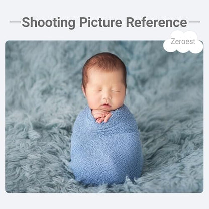 Zeroest Newborn Photo Prop Stretch Knit Wrap for Baby Photography Newborn Photoshoot Outfits Boys Girls Posing Blanket (Blue) - color: Blue