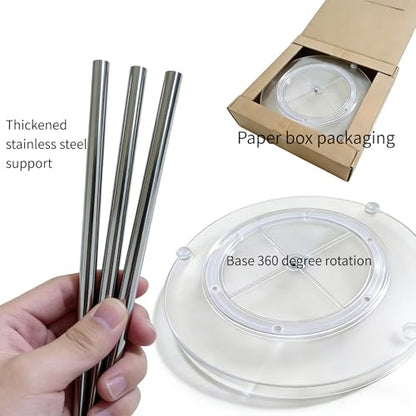 Clear Resin Cosmetic Two Tier Organizer Lazy Susan Organizer, Large Capacity Kitchen Spice Skin Care Perfume Display for Kitchen Bathroom Vanities - size: Two Tiers