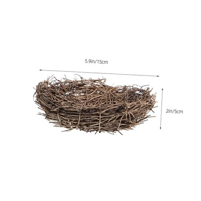 Hemobllo Bird Nest Decor Handmade Rattan Bird Nest for Easter Party Prop Photo Prop and Garden Decoration for Home and Event Styling