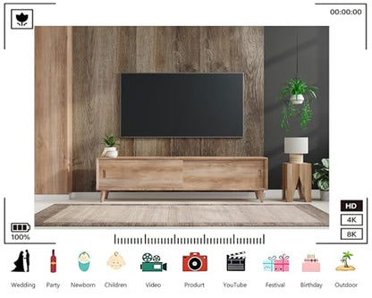 Trykid 7x5ft Living Room Television Background Wall Backdrop Apartment House Interior Room Cabinet TV Wall Live Video Photography Background Neutral Tones Office Decor Photo Prop Fabric - size: 7x5ft