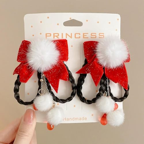 New Year Hair Clips Headdress Costume Photo Props Red Chinoiserie Hair Barrettes Chinese Hairpins for Party Spring Festival - color: style3, size: 1 Count (Pack of 1)