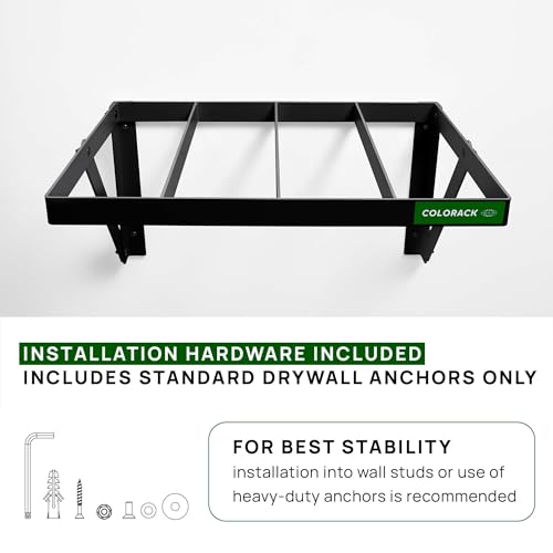 Seamless Paper Backdrop Vertical Storage Rack – Wall Mounted Organizer for Photography Studio – Holds Up to 16 Rolls (Black) - color: BLACK