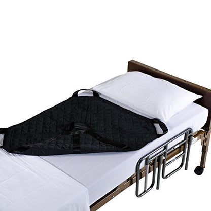 Patient Aid Positioning Sheet with Handles (PA45048) for Moving and Turning Patients in Bed, with 3-Layer Nylon Fabric for Comfort and Protection, 4 Ergonomic Straps for Fast and Safe Repositioning - size: 48" x 40"