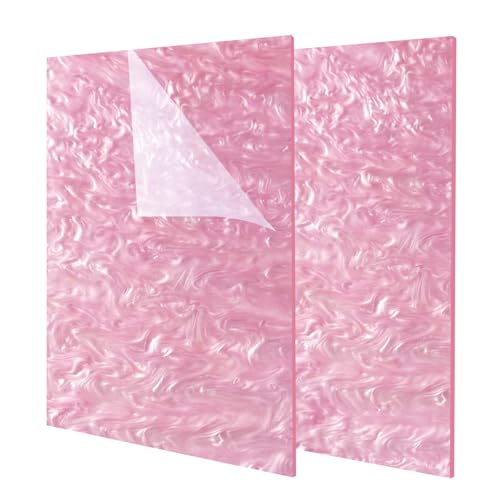 Pearl Cast Acrylic Sheets for CO2 Laser Cutting and Engraving Patterned Acrylic Plastic Sheets 1/8 Thick for DIY Crafts, Home Decor, Art Design (2, Baby Pink, 12x8 Inch) - color: Baby Pink, size: 12x8 Inch