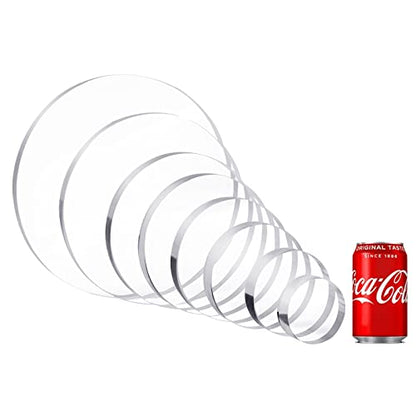 CiaoHER 1in Thickness 4in Diameter Acrylic Disc Display Block Clear Polished Round Pedestal Stand Riser 4" x 4" x 1", 1 Pack