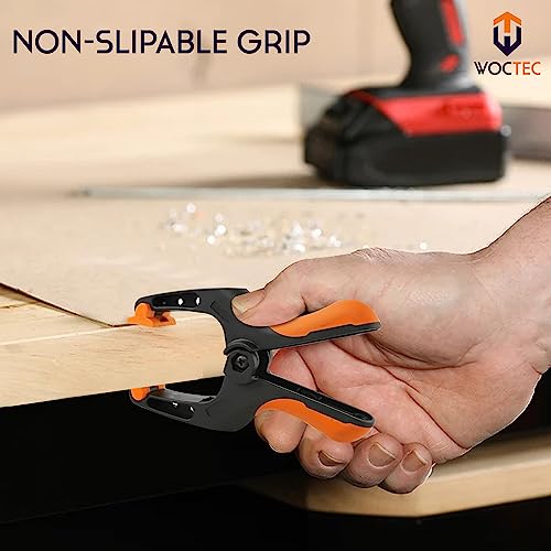 Spring Clamps 6 Inch Pack of 4 Heavy Duty Plastic Clamps for Woodworking Backdrop & Pool Cover Clips with 3 Inch Jaw Opening for Photography, DIY Crafts Projects, Cover Holding and Wood Gluing - size: 6 Inch Pack of 4