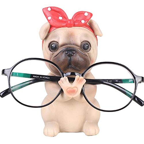 Fun Eyeglass Holder Display Stands - Home Office Decorative Glasses Accessories (Pug) - color: Pug