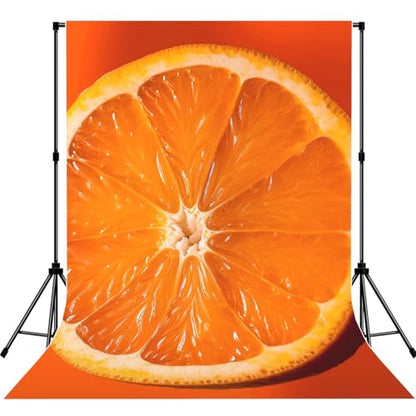 Orange Slice Backdrop Background for Photography 5x7ft Photobooth Professional Photo Backdrop Curtains Video Photography Studio Photo Backgrounds Banner Booth Background Screen Parties - color: Orange Slice