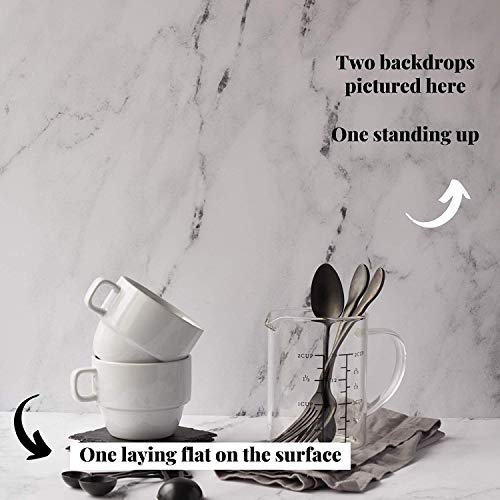 Bessie Bakes Marble Replicated Photography Backdrop 19.5 Inch x 19.5 Inch Square 3 mm Thick