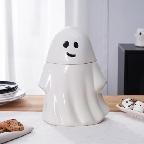 Halloween Ceramic Ghost Cookie Jar