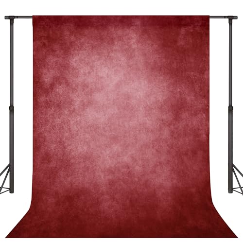 Red Gradient Photography Backdrop 6x8 FT Retro Abstract Textured Backdrops Professional Pictures Portrait Solid Color Background Party Photoshoot Banner Decoration Photo Booth Prop - color: Red, size: 6x8 FT
