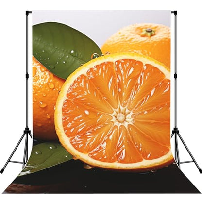 Orange Backdrop Background for Photography 5x7ft Photobooth Professional Photo Backdrop Curtains Video Photography Studio Photo Backgrounds Banner Booth Background Screen Parties - color: Orange