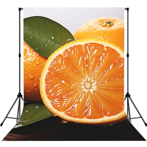 Orange Backdrop Background for Photography 5x7ft Photobooth Professional Photo Backdrop Curtains Video Photography Studio Photo Backgrounds Banner Booth Background Screen Parties - color: Orange