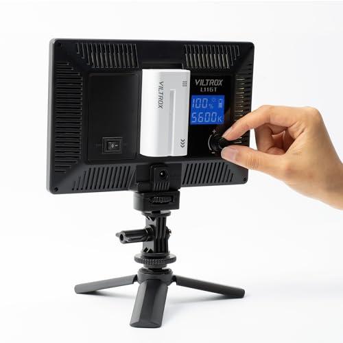 VILTROX 15W LED Video Light Panel, 3300K-5600K On Camera Light, Super Thin Key Light Panel with NP-F550, Led Photography Lighting CRI95+ for Studio Photography Video Recording Live Streaming （L116T - size: 15W CCT & Super Slim