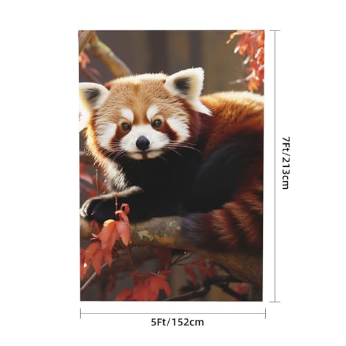 Red Panda Backdrop Background for Photography 5x7ft Photobooth Professional Photo Backdrop Curtains Video Photography Studio Photo Backgrounds Banner Booth Background Screen Parties - color: Red Panda