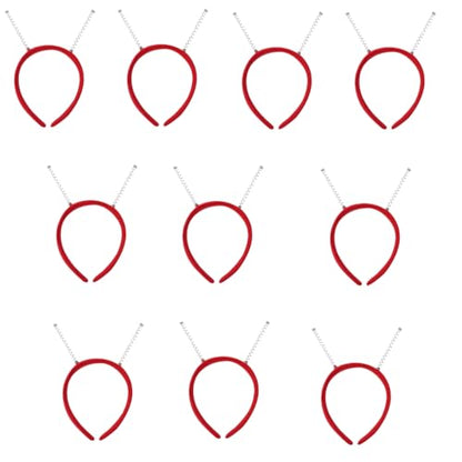 10Pcs Plain Headband with Springs Headpieces Party Props Soft Thin Headband