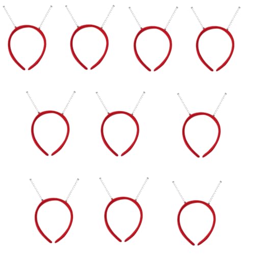 10Pcs Plain Headband with Springs Headpieces Party Props Soft Thin Headband