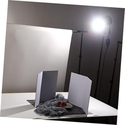 Tofficu Photography Background Board and Reflective Cardboard for Studio Photo Shooting, Thickened A4 Foldable Photo Backdrop Board with Black and White Diffuser Panels for Indoor