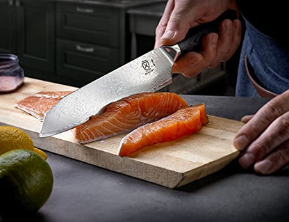 Mercer Culinary M13786 Premium Grade Super Steel, 7-Inch Santoku Knife, G10 Handle - style: Santoku Knife G10 Handle 7 Inch