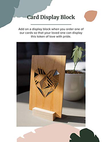 Card Display Wood Block