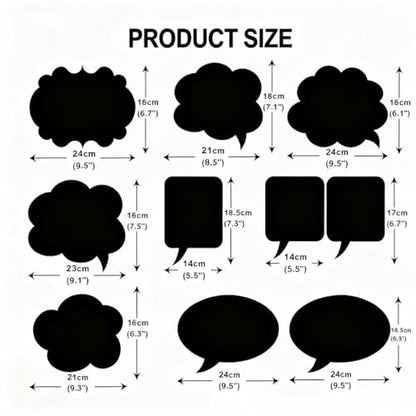 10pcs Writable Chalkboard Photo Booth Props Kit - Reusable Blank Signs with Chalk & Sticks for Wedding, Birthday, Baby Shower, Prom & Party Favors - style: Blank Photo Booth Props