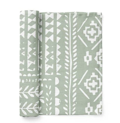 Mini Wander Swaddles for Newborns Muslin Swaddle Blankets - Breathable Soft Gender Neutral Receiving Blanket Baby Essentials | 47 x 47 Cotton - (Tapestry (Green Spruce) - color: Tapestry (Green Spruce)