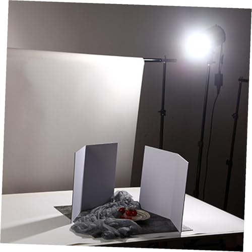 Photography Reflective Board and Backdrop for Studio and Outdoor Use, Thick A4 Foldable Photo Background Cardboard with Black and White Reflector Panels for Professional Lighting